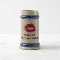 RUBY LÁBIOS= "ENCONTRE-ME SOB MISTLETOE" CANECA DE