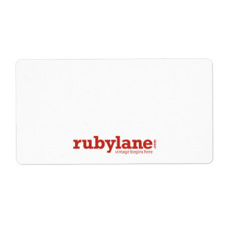 Ruby Lane - Etiquetas de remessa grandes com logot
