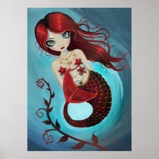 Ruby Mermaid Poster Impressão