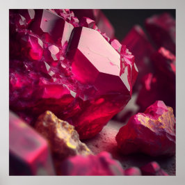 Ruby Ore Macro Poster - Depósito De Mármore Incrív