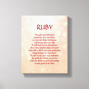 Ruby - Pedra de Nascimento - canvas de Poem de jul