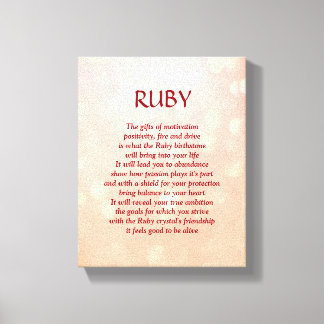 Ruby - Pedra de Nascimento - canvas de Poem de jul