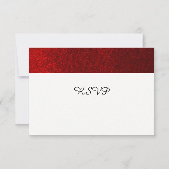 Ruby Red Faux Glitter RSVP (Frente)