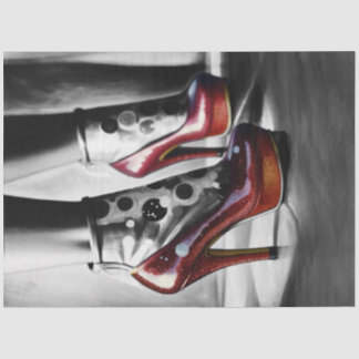 Ruby Red Slippers Monocromático - Papel de Decoupa