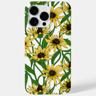 Rudbekia amarela em branco