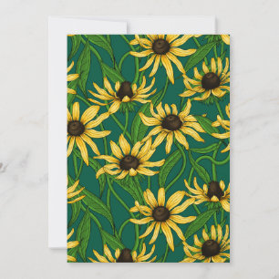 Rudbekia amarela em verde escuro