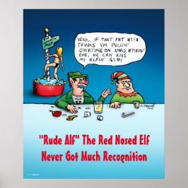 Rude Alf, Poster de Natal do Cartoon Engraçado Elf