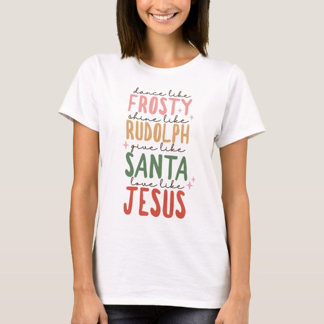 Rudolf Papais noeis de Jesus Camisa de Natal (Frente)
