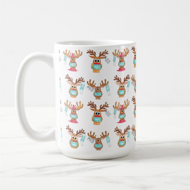 Rudolph, a caneca de café da rena mascarada (Esquerda)