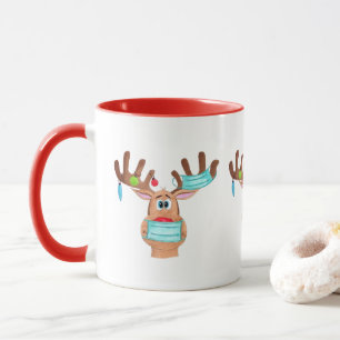 Rudolph, a caneca de café da rena mascarada