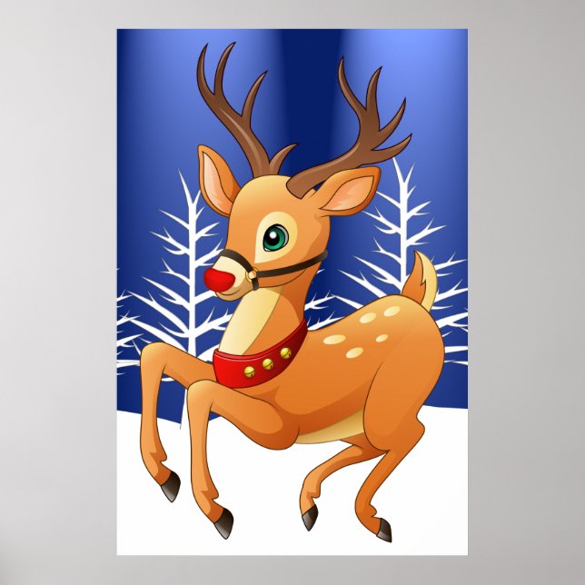 Rudolph Prancing Poster (Frente)