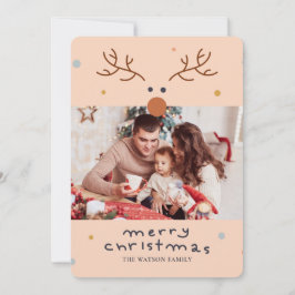 Rudolph Rednose Reindeer Cartão de Saudação de Nat