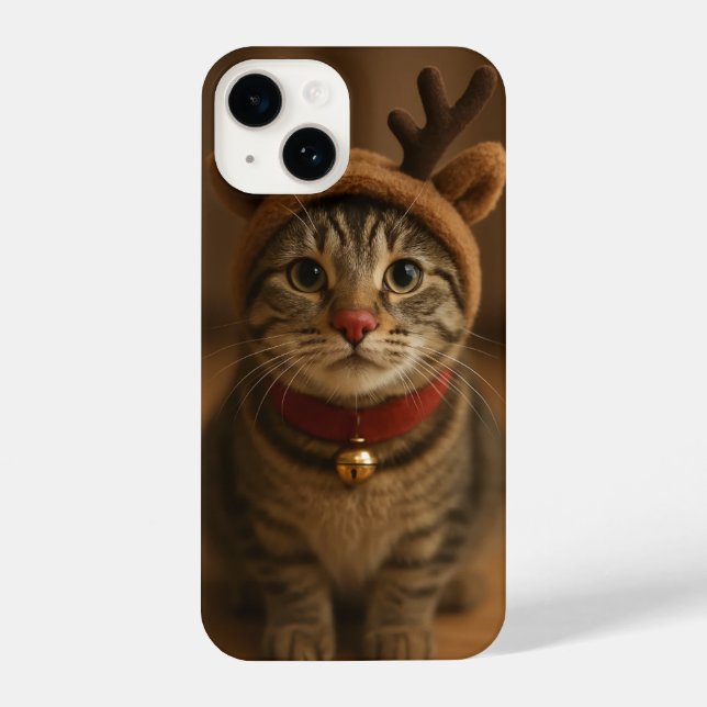 Rudolph the Cat iPhone 14 Case (Verso)