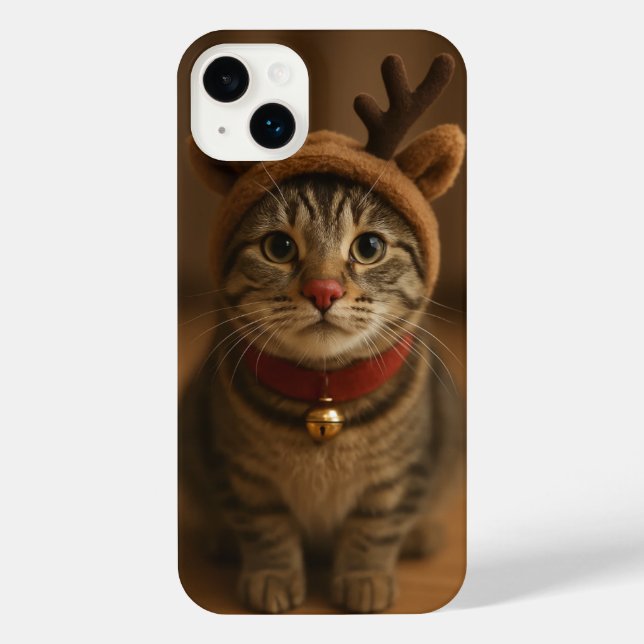 Rudolph the Cat iPhone 14 Plus Case (Verso)