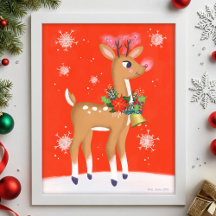 Rudolph The Red Nosed Reindeer Art Impressão