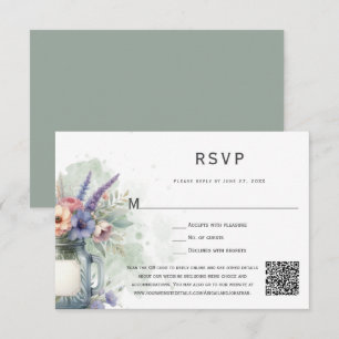 Rudtic Mason Jar Floral RSVP