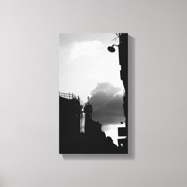 Rue Gassendi Paris Black White Fotografia Canvas (Frente)