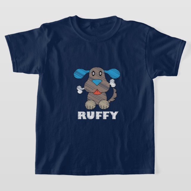 Ruffy - Camiseta Básica para Crianças (Postura )