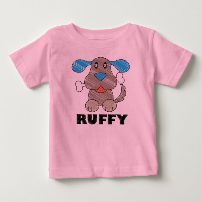 Ruffy - Camiseta de Jersey Fino para Bebê (Frente)
