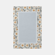 Rug de área de Dusty Blue Daisy 4x6