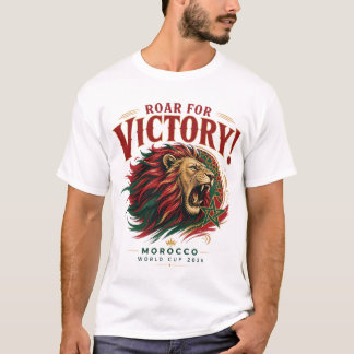 Ruge pela Vitória! Camiseta da Copa do Mundo Marro