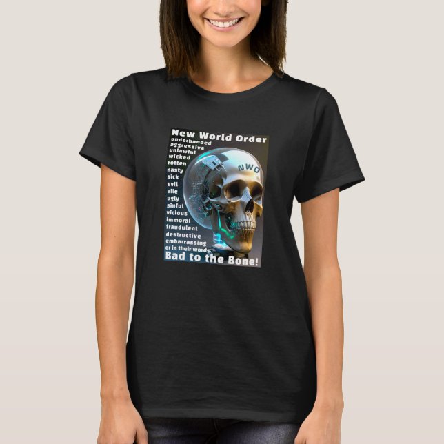 Ruim Para A Camisa De T Osso (Escura) (Frente)