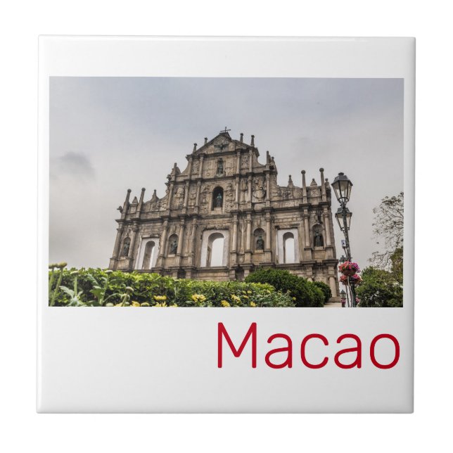Ruína Macau da Rua. Igreja de Paul China Souvenir (Frente)