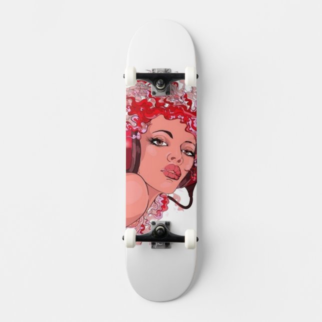 Ruiva de Fones de Ouvido Skate (Frente)