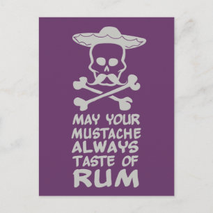 Rum Mustache - cartão postal personalizado