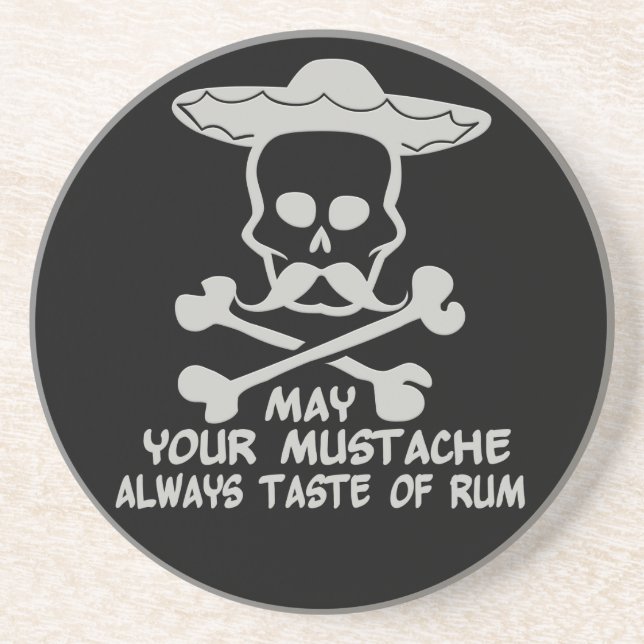 Rum Mustache - porta copos de cores personalizada (Frente)