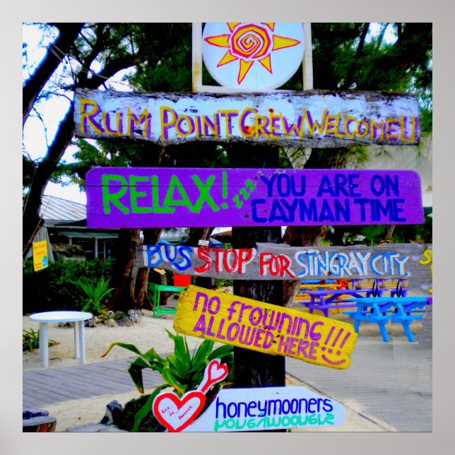 Rum Point Caymans Poster (Frente)
