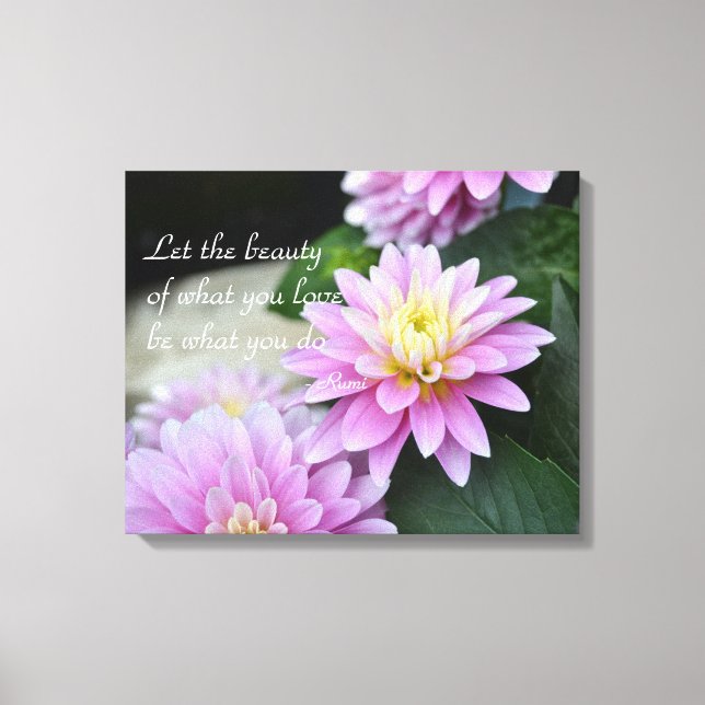 Rumi Cote Dahlia Canvas Impressão (Frente)