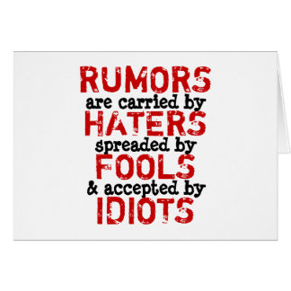 RUMORS ~ Truismo de cartão / Filosofia