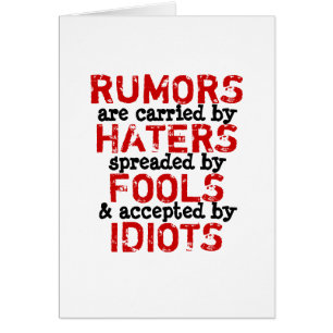 RUMORS ~ Truismo de cartão / Filosofia
