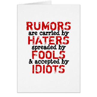 RUMORS ~ Truismo de cartão / Filosofia