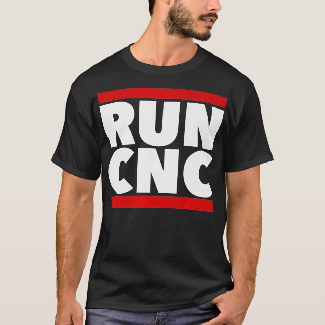 RUN Camisa CNC Código G do engenheiro machinista e (Frente)