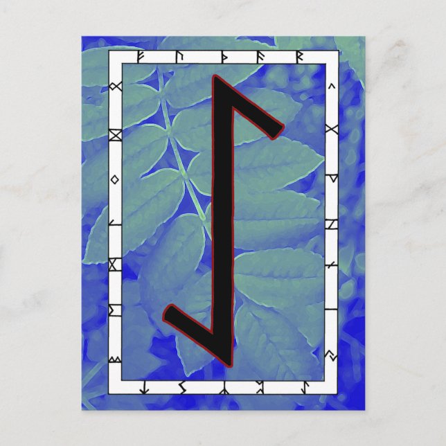 Rune Eihwaz – Cartão Postal Perseverança Centraliz (Frente)