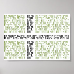 Runes de w da bandeira de Vinland - poster
