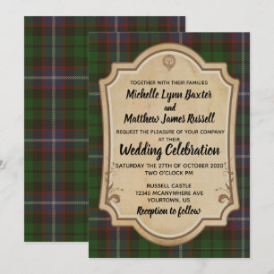 Russell Tartan Wedding Convite