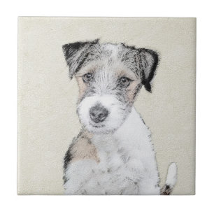 Russell Terrier Rough Painting - Arte Original de