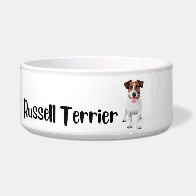 Russell Terrier - tigela de raça canina (Frente)