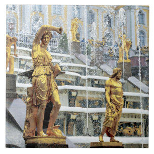 Rússia, São Petersburgo, Peterhof, Sansão e