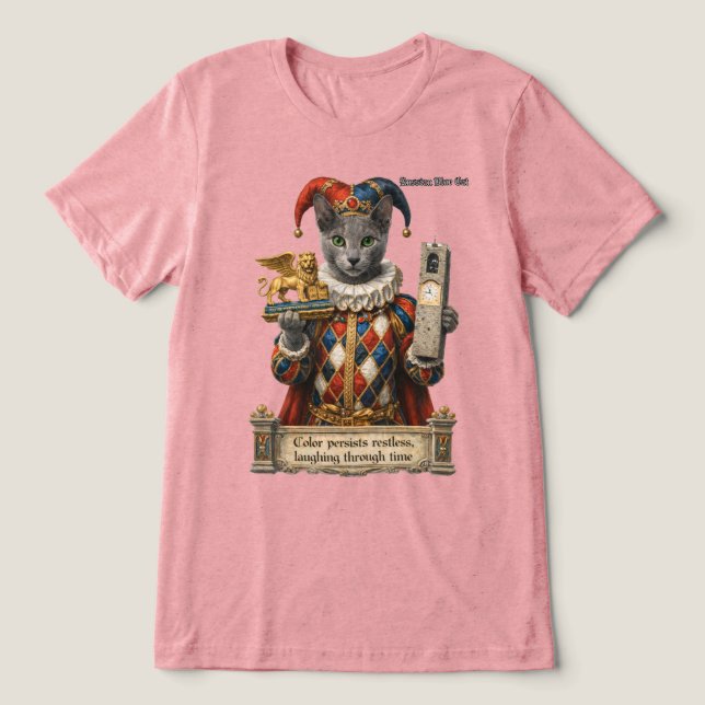 Russian Blue Arlequin Cat (Design frontal)