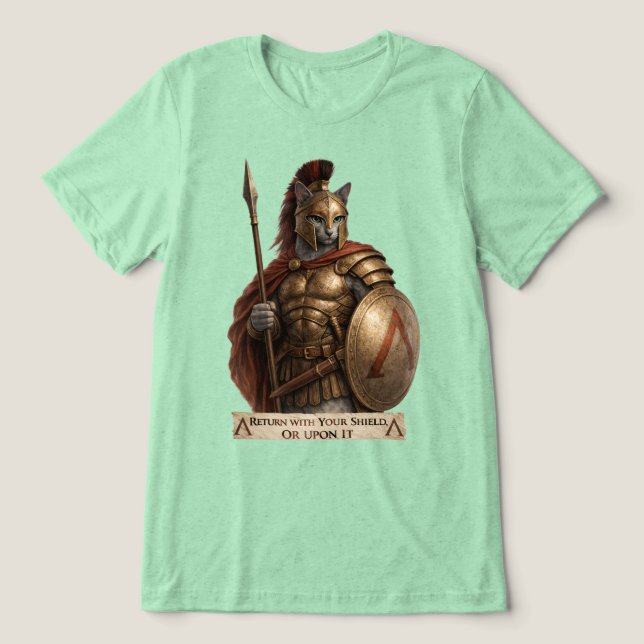 Russian Blue Spartan Cat (Design frontal)