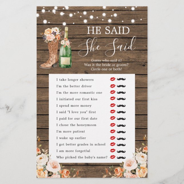 Russo Boots & Bubble Ele Disse Que Ela Disse Jogo (Frente)