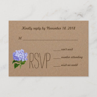 Russo Country Kraft Paper Blue Hydrangea RSVP