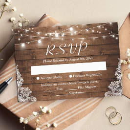 Russo Country Twinkle Lights Lace Barn Wood RSVP
