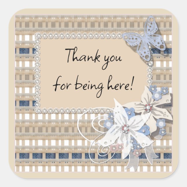 Russo, etiqueta de quadrado do casamento (Frente)