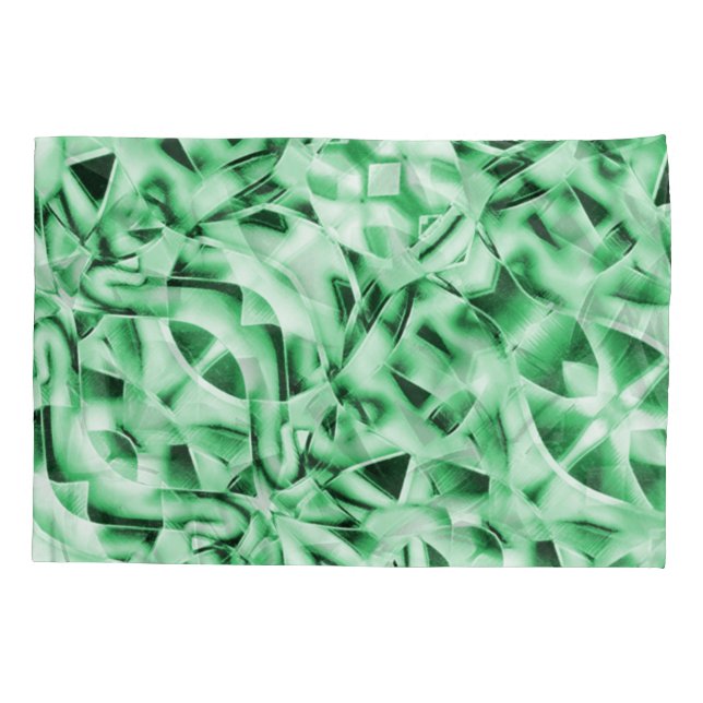 Russo ou não, branco verde estranho entrelaçado (Traseira-Esquerda)