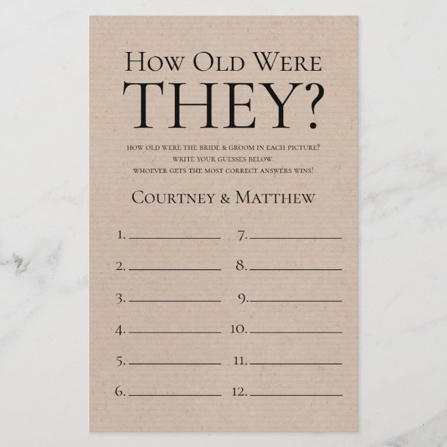 Russo Quantos Anos Tinham O Jogo De Chá de panela (Frente)